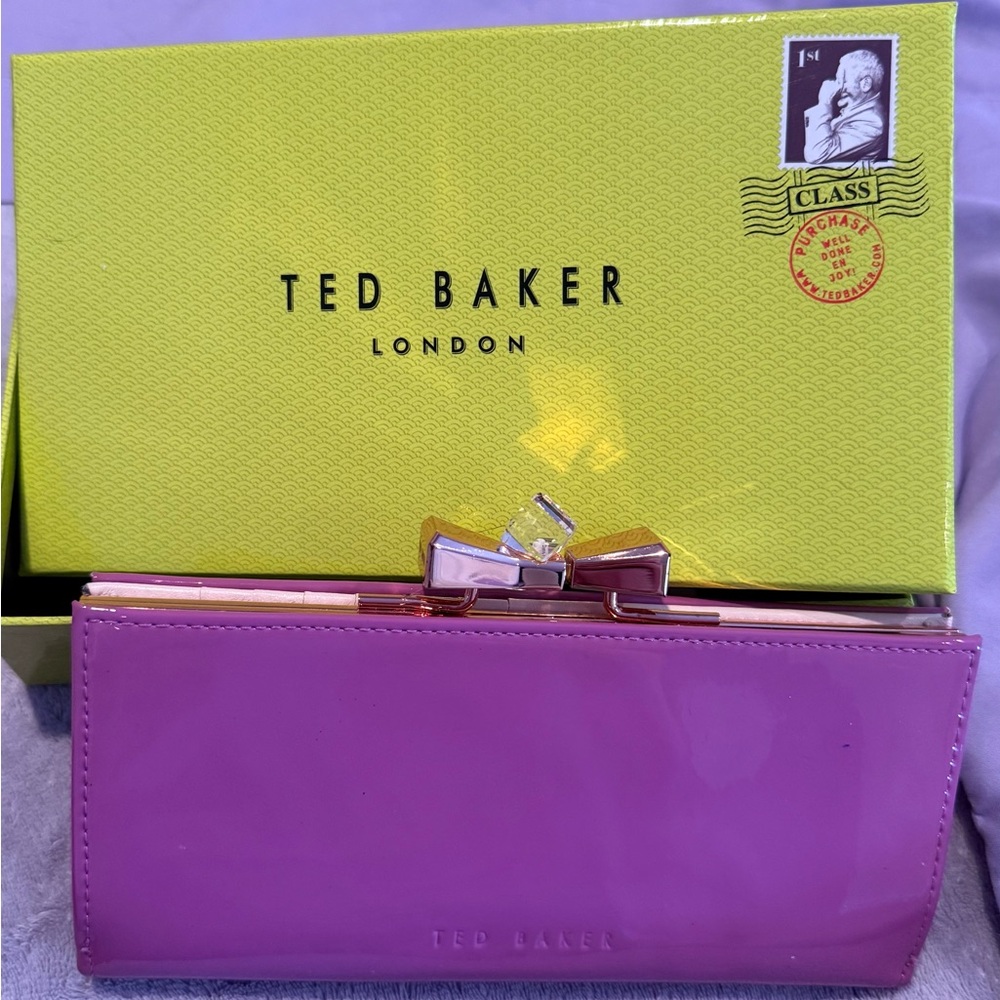 Ted Baker Pink Wallet Sleek Design Vibrant Color